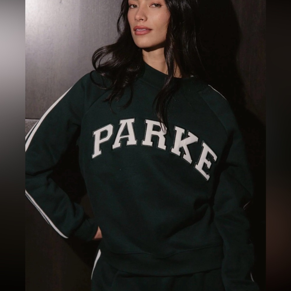 PARKE NWT Forest Sport Stripe Small Green